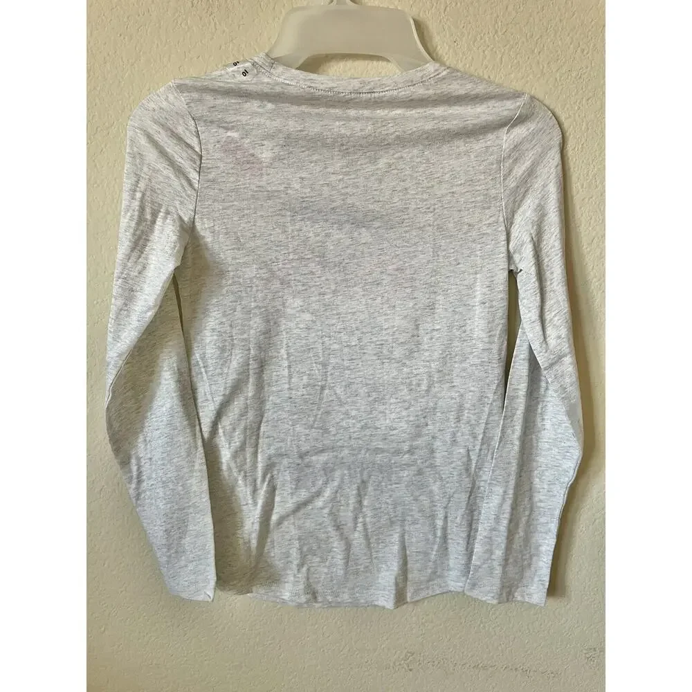 Justice Wishing For A Unicorn Present Flip Sequin Long Sleeve Tee Top Size 10